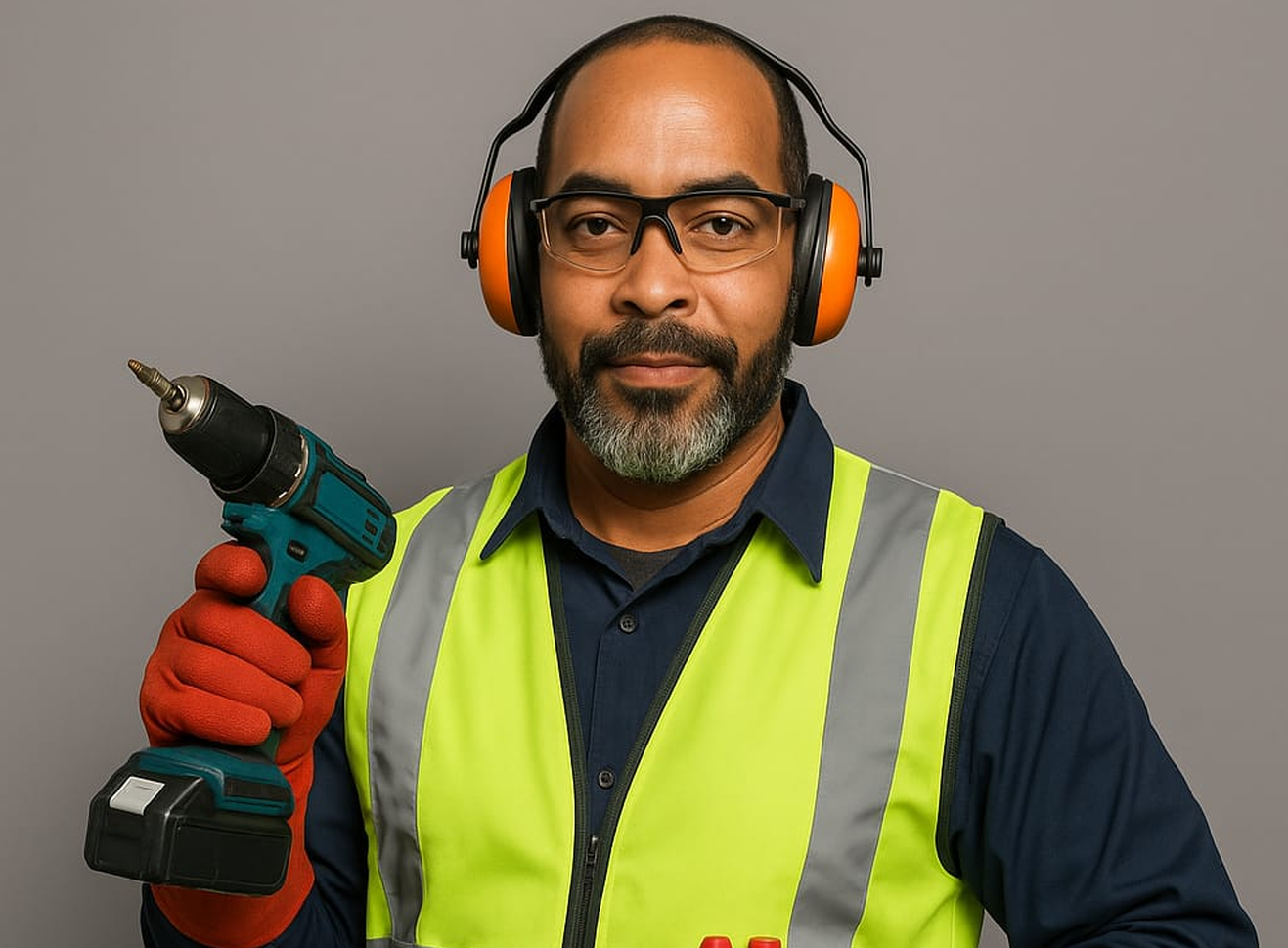 Eletricista profissional trabalhando